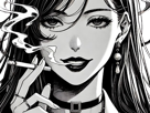 femme-manga-cigarette