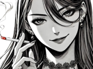 femme-manga-cigarette