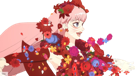 belle-anime-manga-film-japon-kj-fleur-fleurs-rose-chante-jeux-videos-metaverse-cheveux-rouge