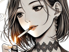femme-manga-cigarette