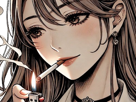 femme-manga-cigarette