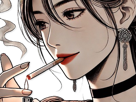 femme-manga-cigarette