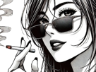 femme-manga-cigarette