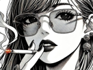 femme-manga-cigarette