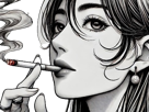 femme-manga-cigarette