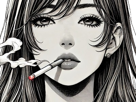 femme-manga-cigarette