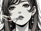 femme-manga-cigarette