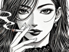 femme-manga-cigarette