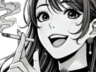 femme-manga-cigarette