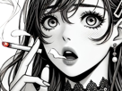 femme-manga-cigarette