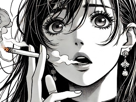 femme-manga-cigarette