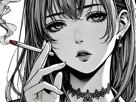 femme-manga-cigarette