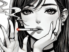 femme-manga-cigarette