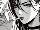 femme-manga-cigarette