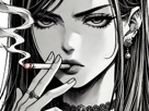 femme-manga-cigarette
