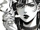 femme-manga-cigarette