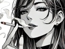 femme-manga-cigarette