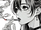 femme-manga-cigarette