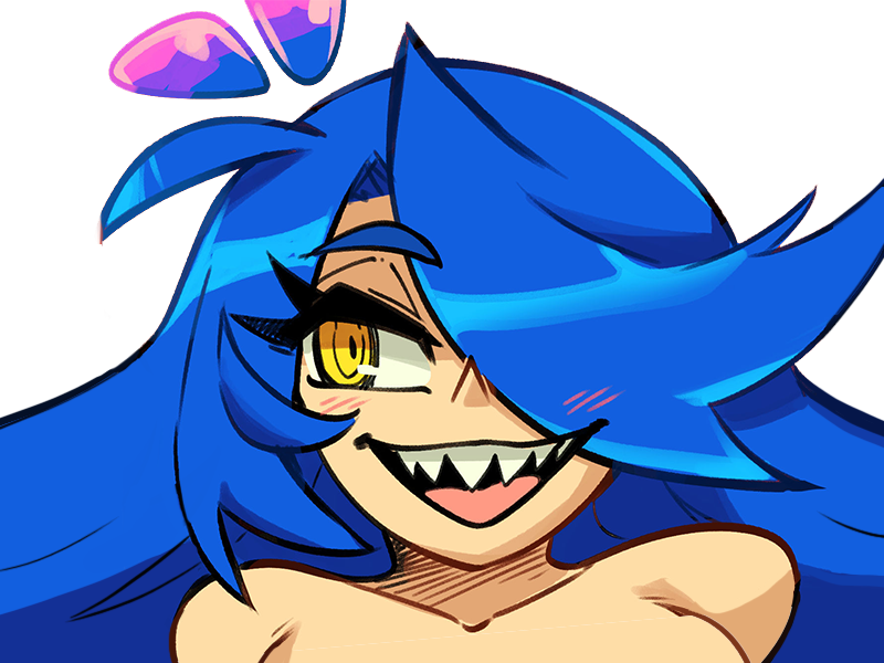 skarpne cheuveux long sourire smile content