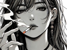 femme-manga-cigarette