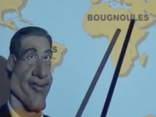 guignols tele tv carte bougnoules bougnoule presentateur baton afrique immigres immigre migrant migrants arabe arabes