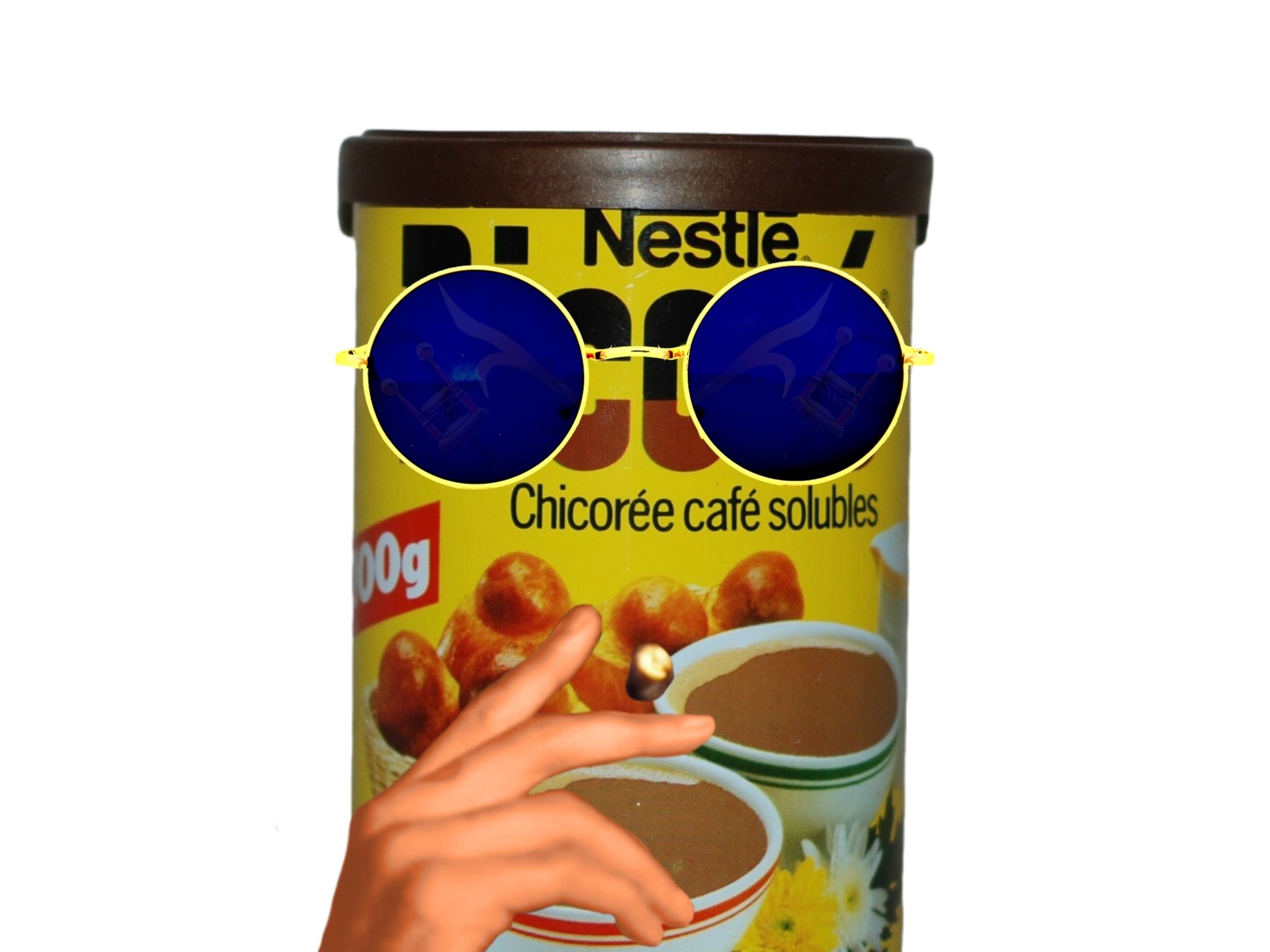 ricore joint lunettes bleu bleues cafe