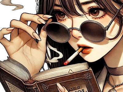 femme manga cigarette