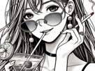 femme-manga-cigarette-verre