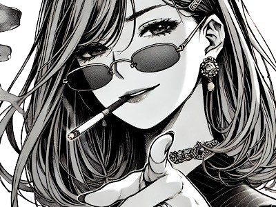 femme manga cigarette