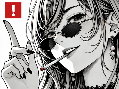 femme manga cigarette ddb