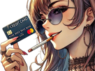 femme-manga-cigarette-cb-carte-bleue