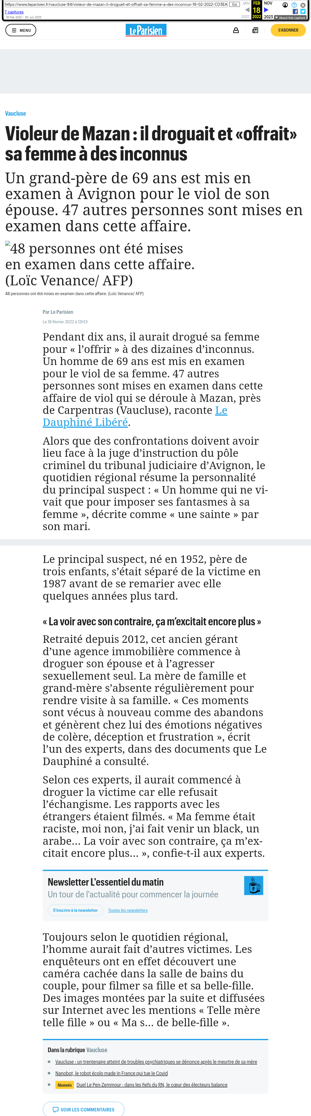 le parisien ma femme etait raciste viol mazan article censure