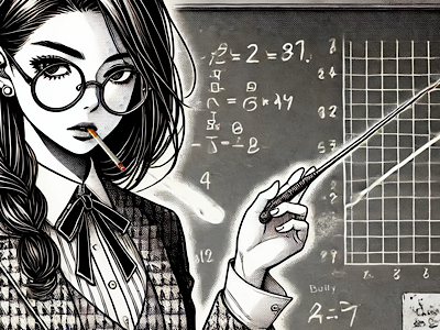 femme manga cigarette teacher professeur