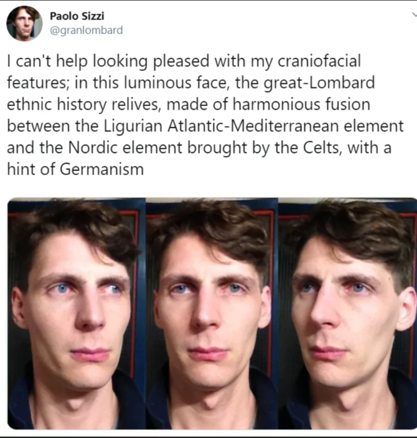 paolo sizzi crane race racialisme phenotype nordique aryen master course italien ns celte germain italie