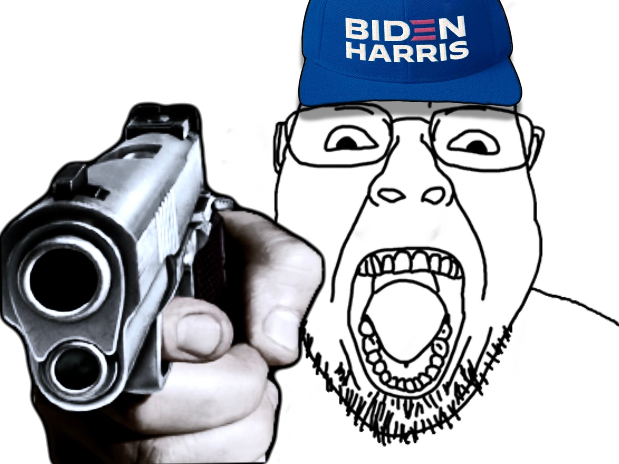 soyjak soja arme trump biden harris democrate attentat cuck gaucho