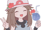 pokemon-firered-leafgreen-leaf-blue-dresseuse-kj-kikoojap-contente-happy-sourire-smile-cocktail