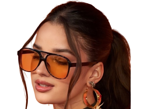 bianca costa lunettes orange style star flammes