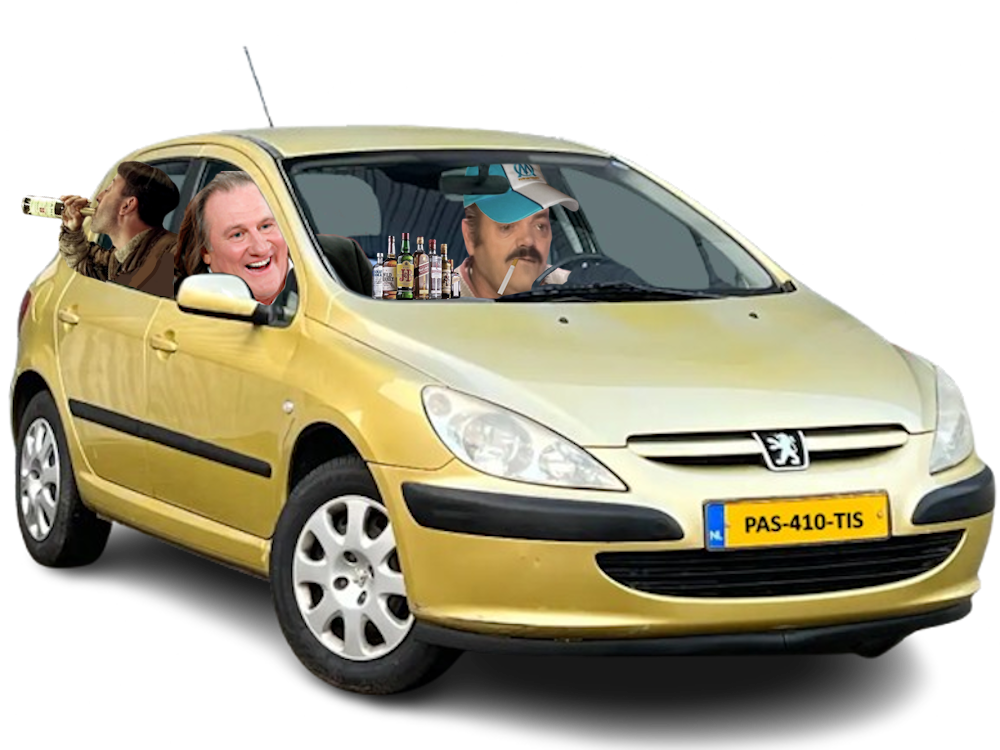 307 peugeot voiture jaune marlou jean reno godefroy montmirail gerard depardieu alcool viree