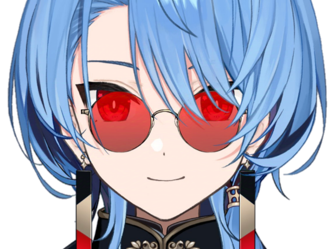 hololive suisei hoshimachi lunettes rouge poker face golem