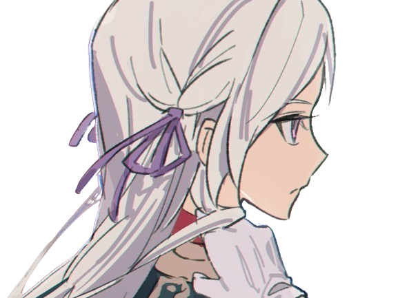 edelgard edel jeanne fire emblem three houses aigles jais moupe profil main cheveux pensive concentree