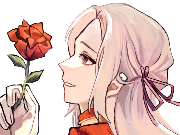 edelgard edel jeanne fire emblem three houses aigles jais moupe profil rose nostalgique attendrie reveuse