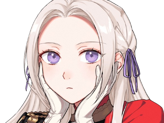 edelgard edel jeanne fire emblem three houses aigles jais moupe mains pensive attentive calme curieuse
