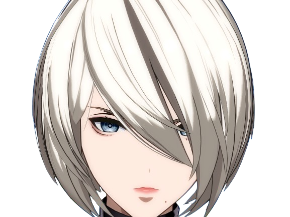 Sticker 2b moupe sans bandeau nier automata morgane waifu robot androide par Dark-63