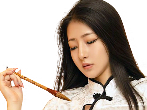 xiong xiao nuo chinoise modele plume pensive