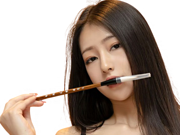 xiong xiao nuo chinoise modele regard domina plume