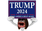 clairedearing-claire-dearing-trumpiste-trump-panneau-pancarte-2024