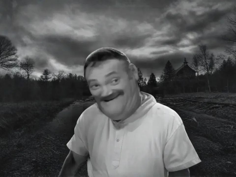 creepy halloween noir et blanc fou dingue tare risitas eggish fart oeuf pet horreur