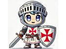 mascotte-luce-vatican-catho-catholique-catholicisme-templier-armure-epee-waifu-anime