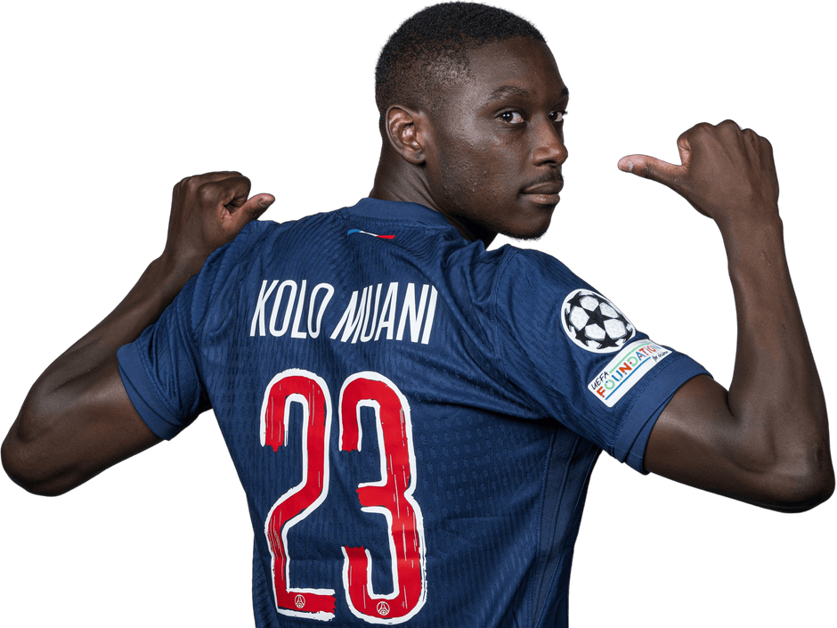 kolo muani randal psg germain footballeur joueur black noir attaquant buteur goleador goat argentine 23