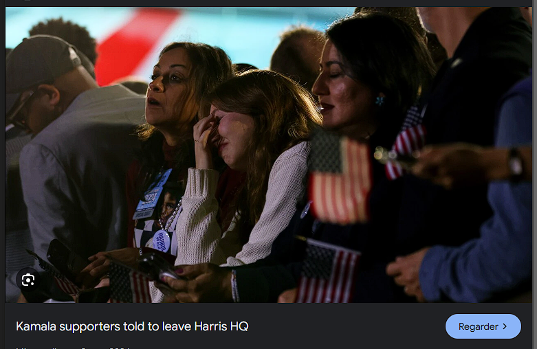 kamala harris defaite gaucho gauchiste larme trump usa maga